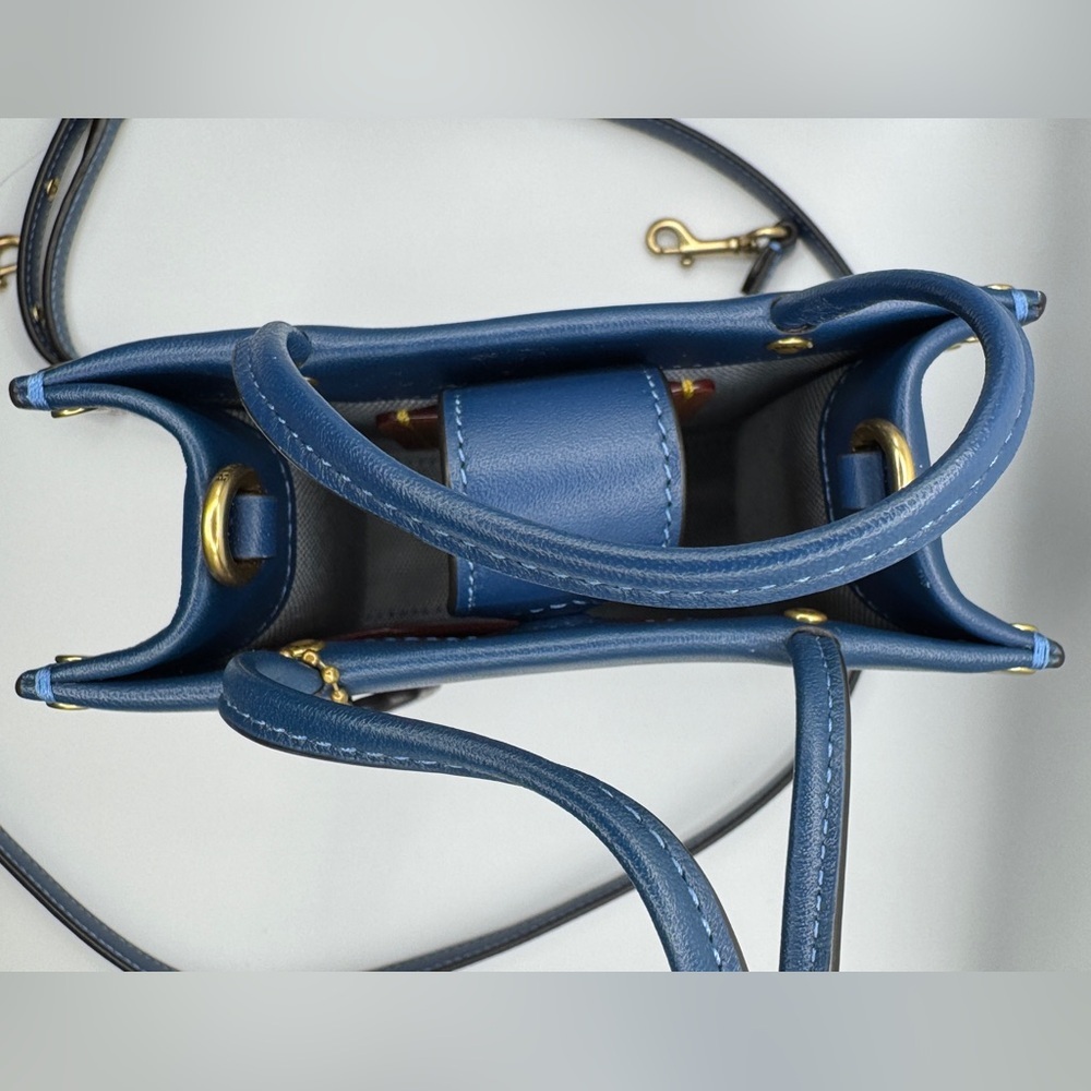 COACH Mini Cashin Tote with Rivets Crossbody Strap - Picture 9 of 17